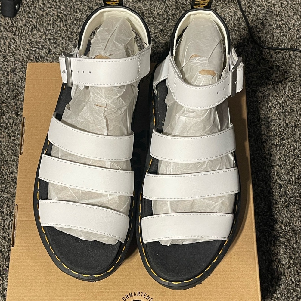 Dr. Martens women’s Black and White Sandals